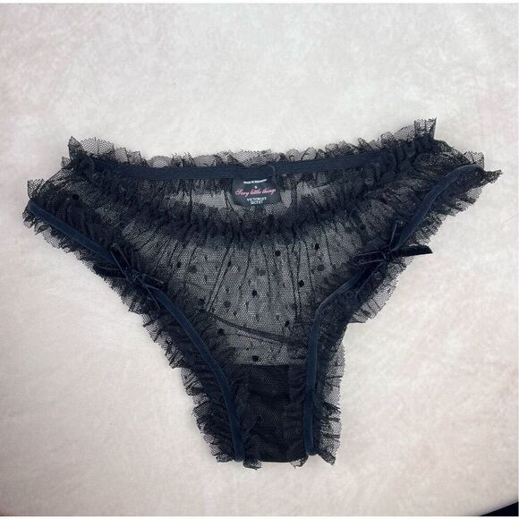 Vintage Victoria’s Secret Sexy Little Things Black Lace S - Picture 8 of 9